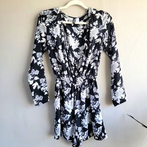 Floral long sleeve romper by Divided